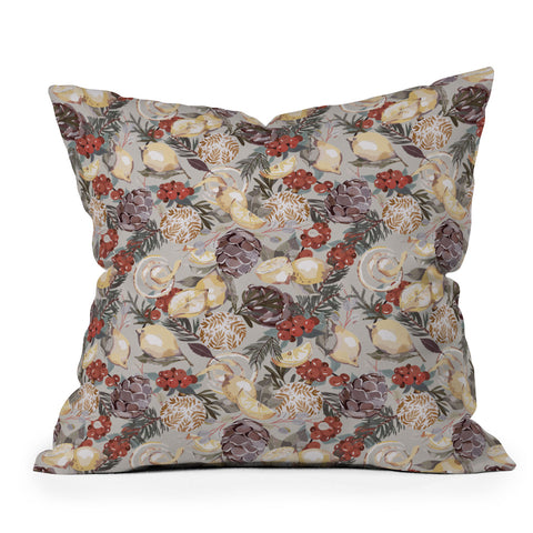 Marta Barragan Camarasa Natural Christmas decor LC3 Throw Pillow