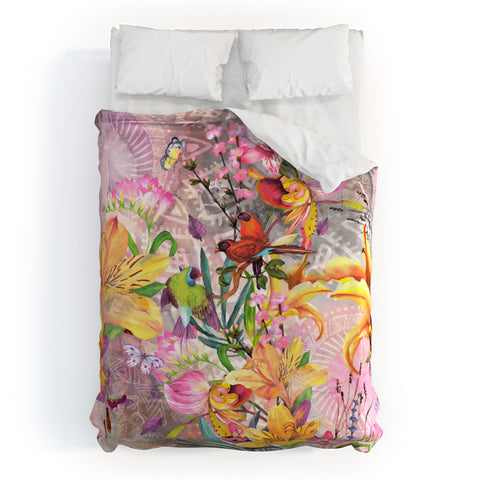 Marta Barragan Camarasa Nature among mandalas Duvet Cover