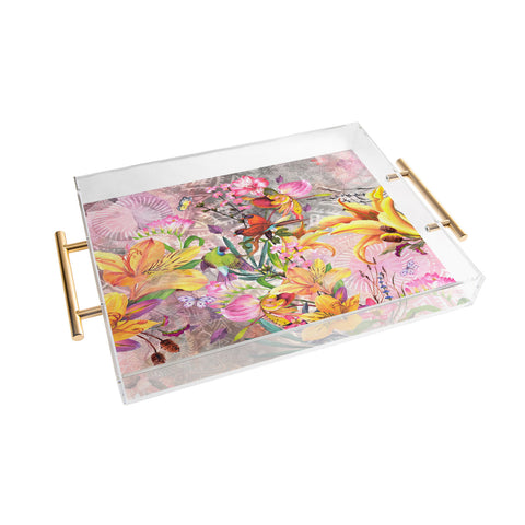 Marta Barragan Camarasa Nature among mandalas Acrylic Tray