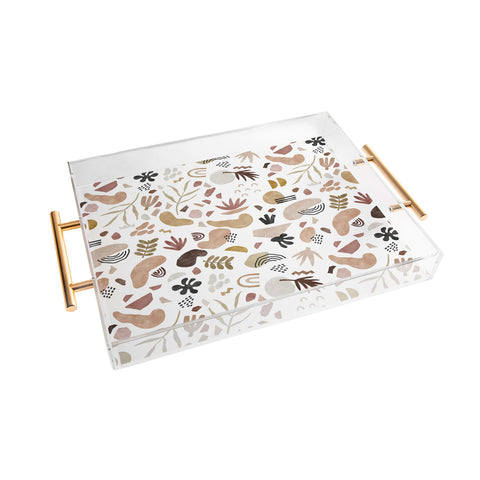 Marta Barragan Camarasa Nature desert terrazzo Acrylic Tray