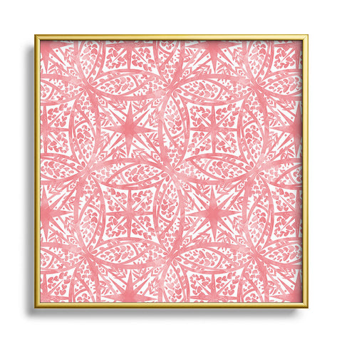 Marta Barragan Camarasa Nature fantasy tiles PB Square Metal Framed Art Print