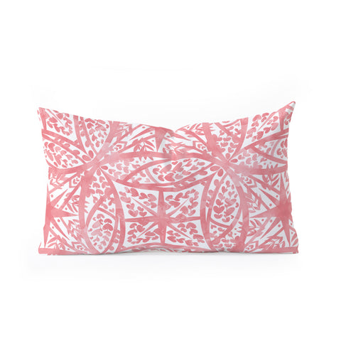 Marta Barragan Camarasa Nature fantasy tiles PB Oblong Throw Pillow