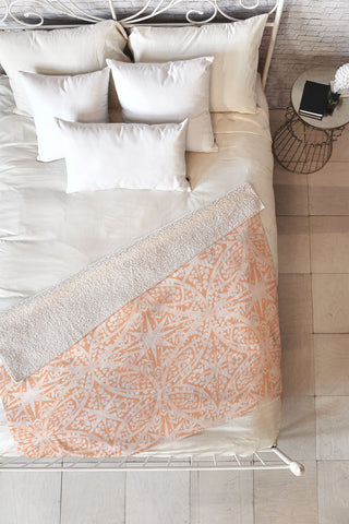 Marta Barragan Camarasa Nature fantasy tiles PF Fleece Throw Blanket