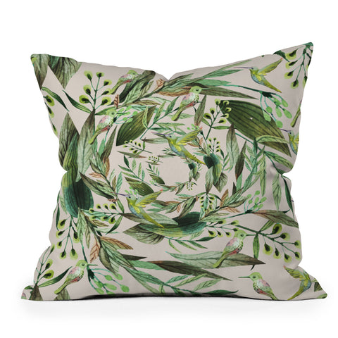 Marta Barragan Camarasa Nature in circles Outdoor Throw Pillow