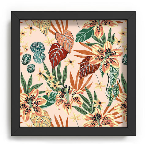 Marta Barragan Camarasa Nice tropical floral jungle 2 Recessed Framing Square