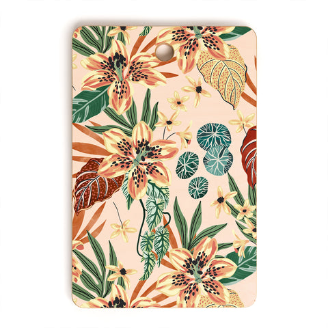 Marta Barragan Camarasa Nice tropical floral jungle 2 Cutting Board Rectangle