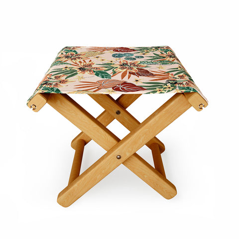 Marta Barragan Camarasa Nice tropical floral jungle 2 Folding Stool