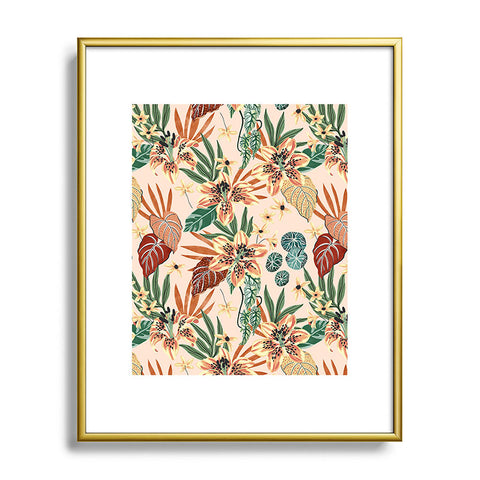 Marta Barragan Camarasa Nice tropical floral jungle 2 Metal Framed Art Print