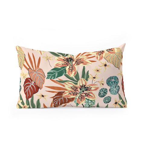 Marta Barragan Camarasa Nice tropical floral jungle 2 Oblong Throw Pillow