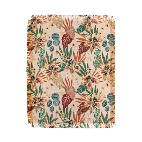 Marta Barragan Camarasa Nice tropical floral jungle 2 Throw Blanket