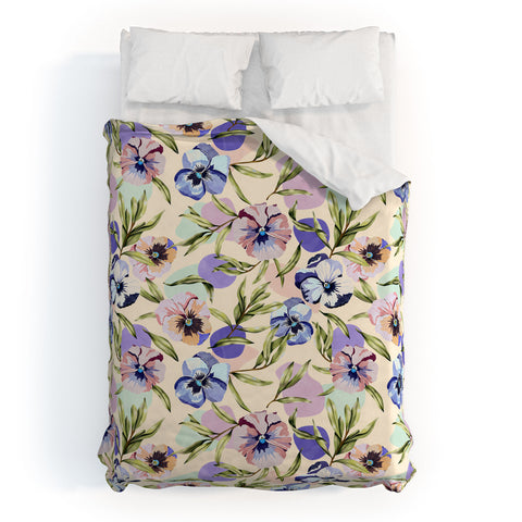 Marta Barragan Camarasa Nice tropical garden pastel C Duvet Cover