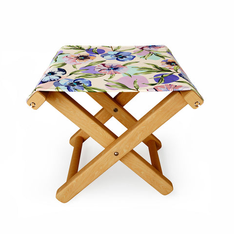 Marta Barragan Camarasa Nice tropical garden pastel C Folding Stool