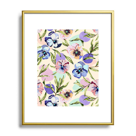 Marta Barragan Camarasa Nice tropical garden pastel C Metal Framed Art Print