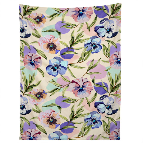 Marta Barragan Camarasa Nice tropical garden pastel C Tapestry