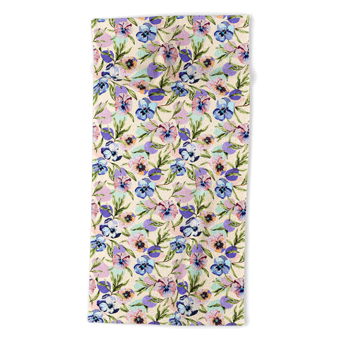 Marta Barragan Camarasa Nice tropical garden pastel C Beach Towel