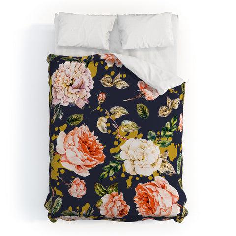 Marta Barragan Camarasa Night garden brushstrokes Duvet Cover
