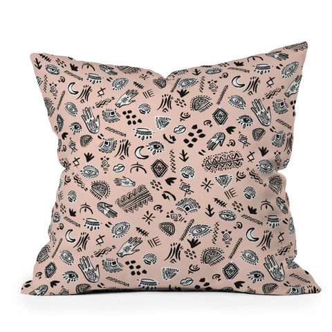 Marta Barragan Camarasa Nomad tribe Outdoor Throw Pillow