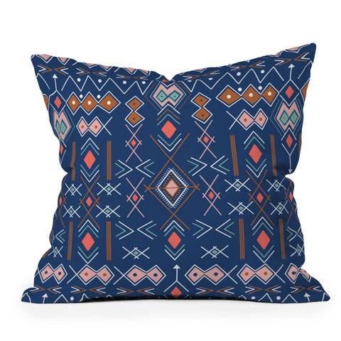 Marta Barragan Camarasa Nomadic tribal elements Outdoor Throw Pillow