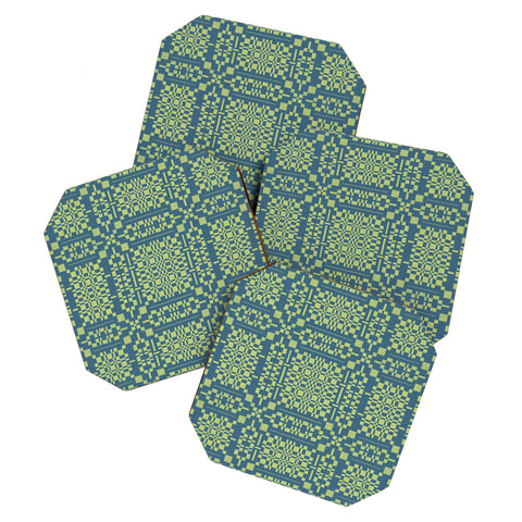 Marta Barragan Camarasa Nostalgic Grid Design Coaster Set