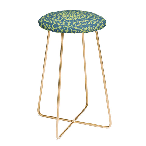 Marta Barragan Camarasa Nostalgic Grid Design Counter Stool