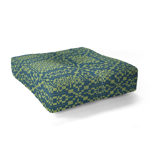 Marta Barragan Camarasa Nostalgic Grid Design Floor Pillow Square