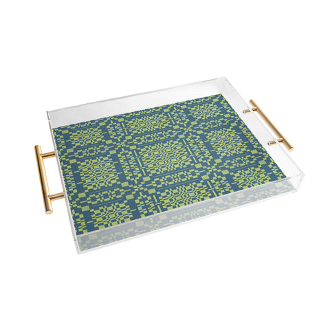 Marta Barragan Camarasa Nostalgic Grid Design Acrylic Tray