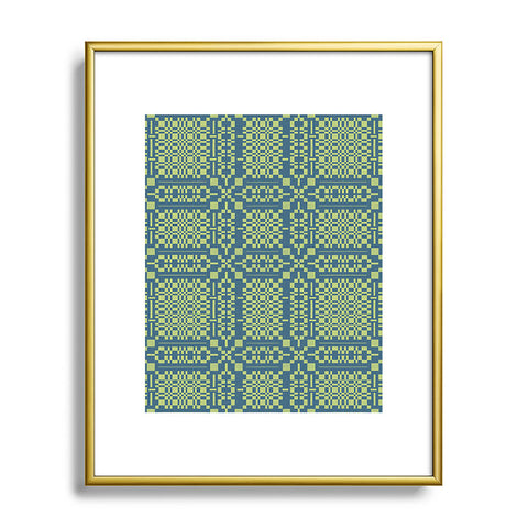 Marta Barragan Camarasa Nostalgic Grid Design Metal Framed Art Print