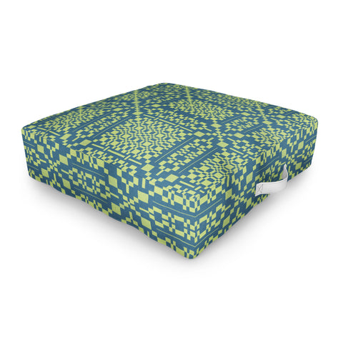 Marta Barragan Camarasa Nostalgic Grid Design Outdoor Floor Cushion
