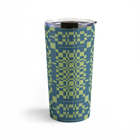 Marta Barragan Camarasa Nostalgic Grid Design Travel Mug