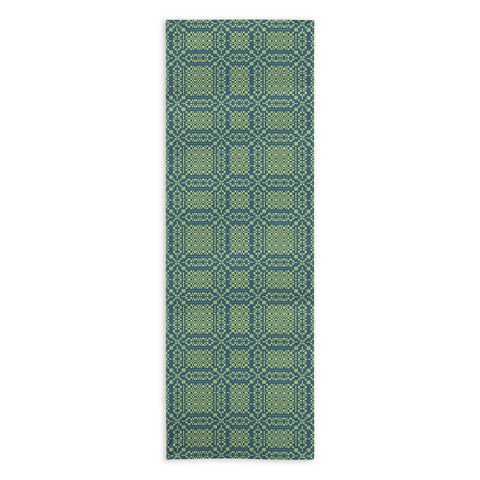 Marta Barragan Camarasa Nostalgic Grid Design Yoga Towel
