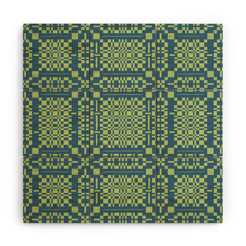 Marta Barragan Camarasa Nostalgic Grid Design Wood Wall Mural