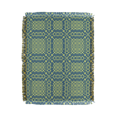 Marta Barragan Camarasa Nostalgic Grid Design Throw Blanket