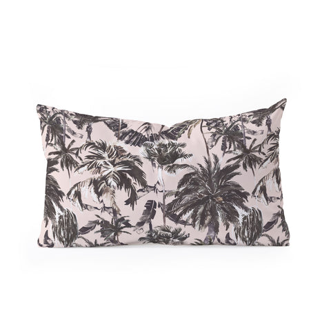 Marta Barragan Camarasa Obsession tropical palm trees Oblong Throw Pillow