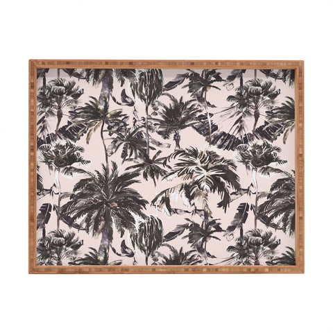 Marta Barragan Camarasa Obsession tropical palm trees Rectangular Tray