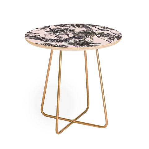 Marta Barragan Camarasa Obsession tropical palm trees Round Side Table