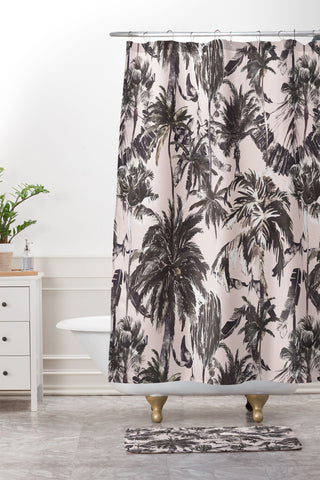 Marta Barragan Camarasa Obsession tropical palm trees Shower Curtain And Mat