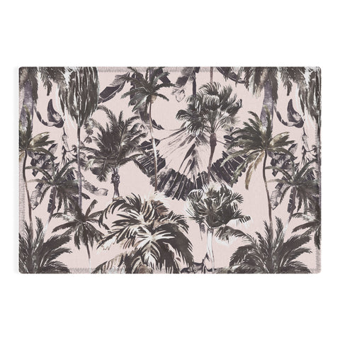 Marta Barragan Camarasa Obsession tropical palm trees Outdoor Rug