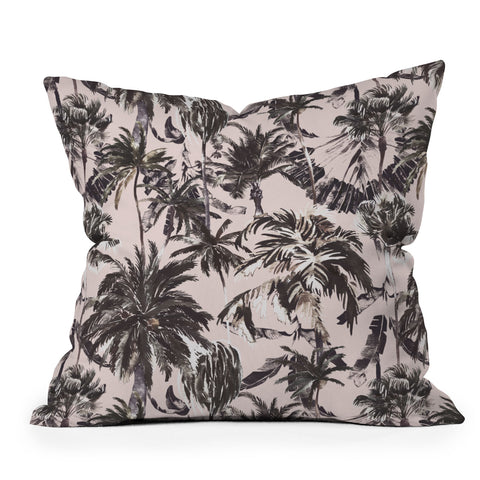 Marta Barragan Camarasa Obsession tropical palm trees Outdoor Throw Pillow