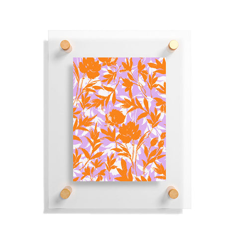 Marta Barragan Camarasa Orange garden on lavender Floating Acrylic Print