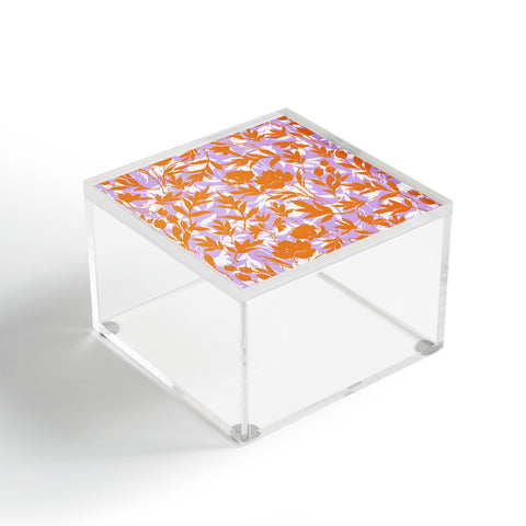Marta Barragan Camarasa Orange garden on lavender Acrylic Box