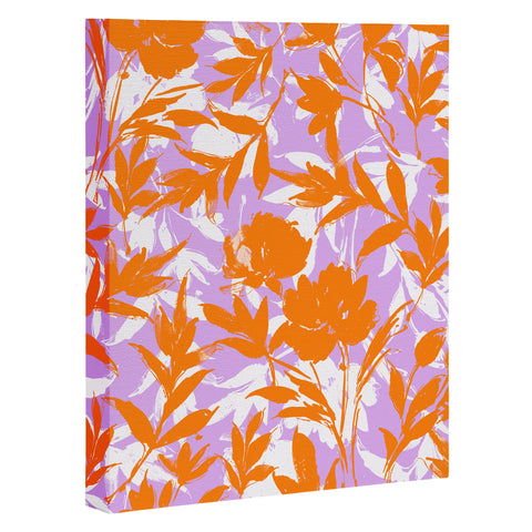 Marta Barragan Camarasa Orange garden on lavender Art Canvas