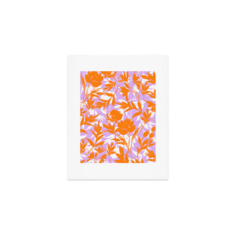 Marta Barragan Camarasa Orange garden on lavender Art Print