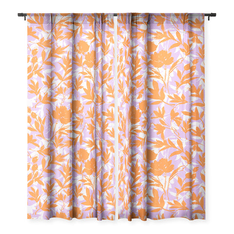 Marta Barragan Camarasa Orange garden on lavender Sheer Non Repeat
