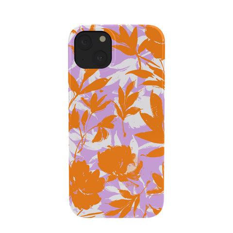 Marta Barragan Camarasa Orange garden on lavender Phone Case
