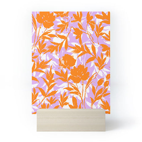 Marta Barragan Camarasa Orange garden on lavender Mini Art Print