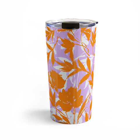 Marta Barragan Camarasa Orange garden on lavender Travel Mug