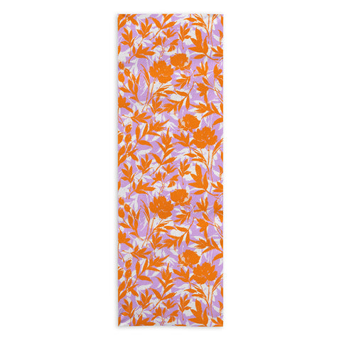 Marta Barragan Camarasa Orange garden on lavender Yoga Towel