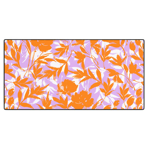 Marta Barragan Camarasa Orange garden on lavender Desk Mat