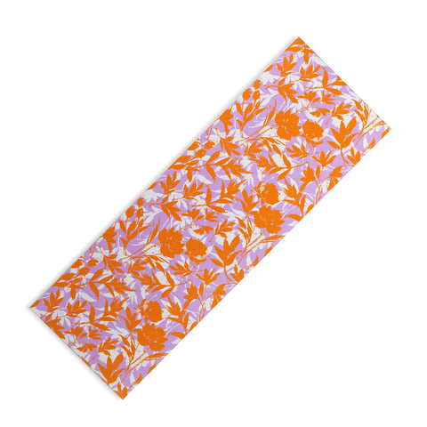 Marta Barragan Camarasa Orange garden on lavender Yoga Mat