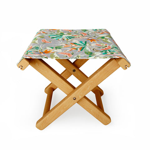 Marta Barragan Camarasa Orange in the palms jungle 201 Folding Stool